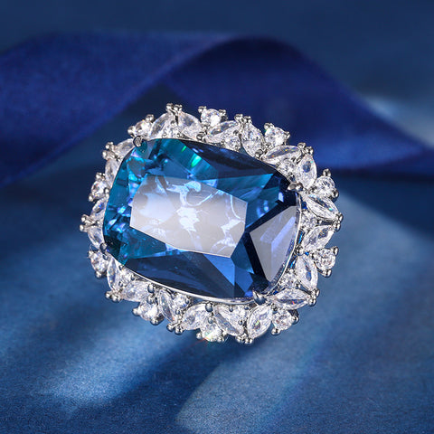 Simulated Blue Spinel Elegant Women's Suit