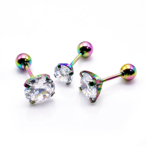 Artfully Crafted Needle-style Four-claw Fashion Earrings